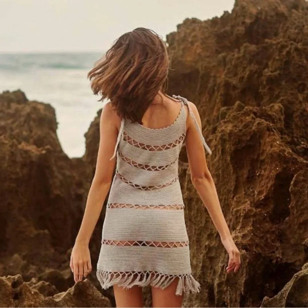 Beauty & The Beach Swimwear Adeline Crochet Cover Up Dress